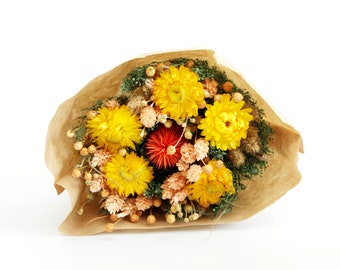 Chloé (Yellow) | Bundle of Joy Bouquet | Air-dried Preserved Wild Flower Bunch – Gift for her, Home Décor, Wedding