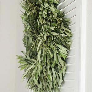 Fresh Olive Branch Wreath for Front Door, Wall, Window, Home Décor Free Shipping various sizes available image 4