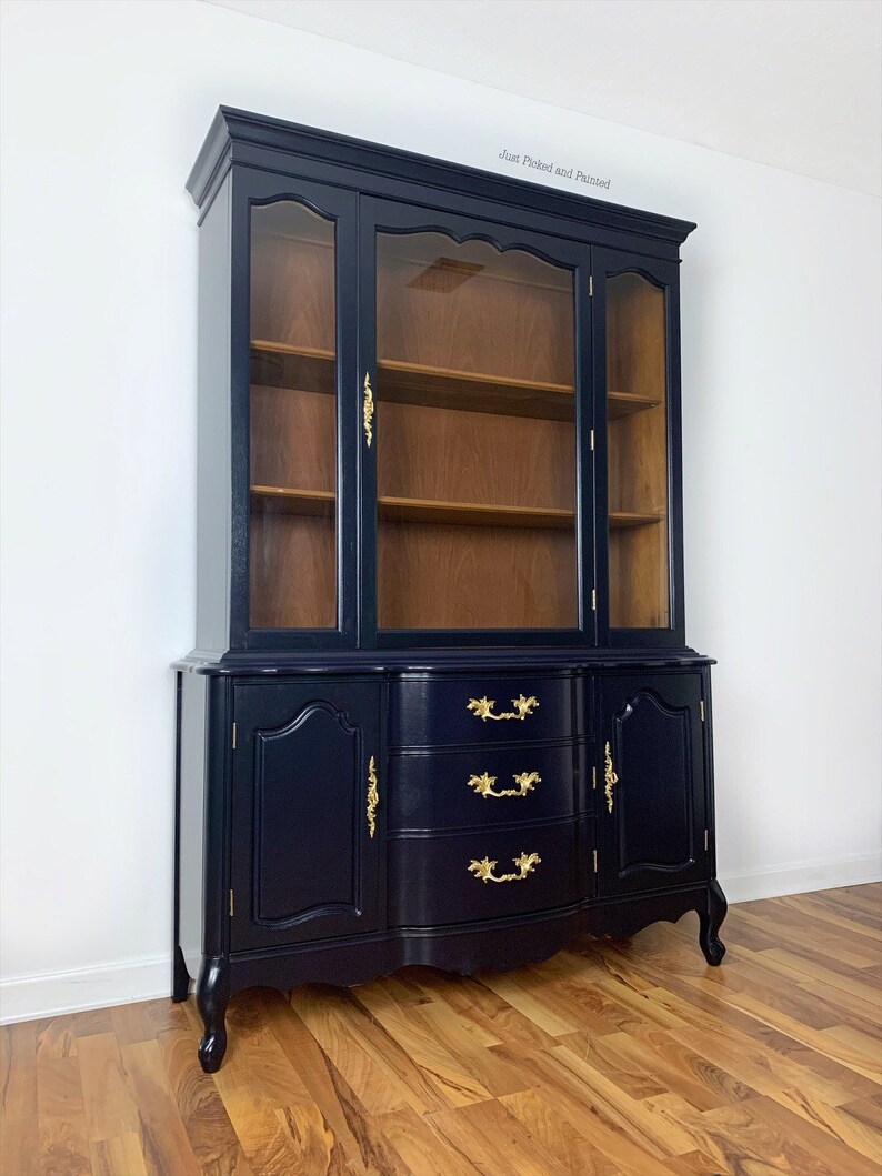 SOLDNavy China navy hutch painted hutch painted Etsy