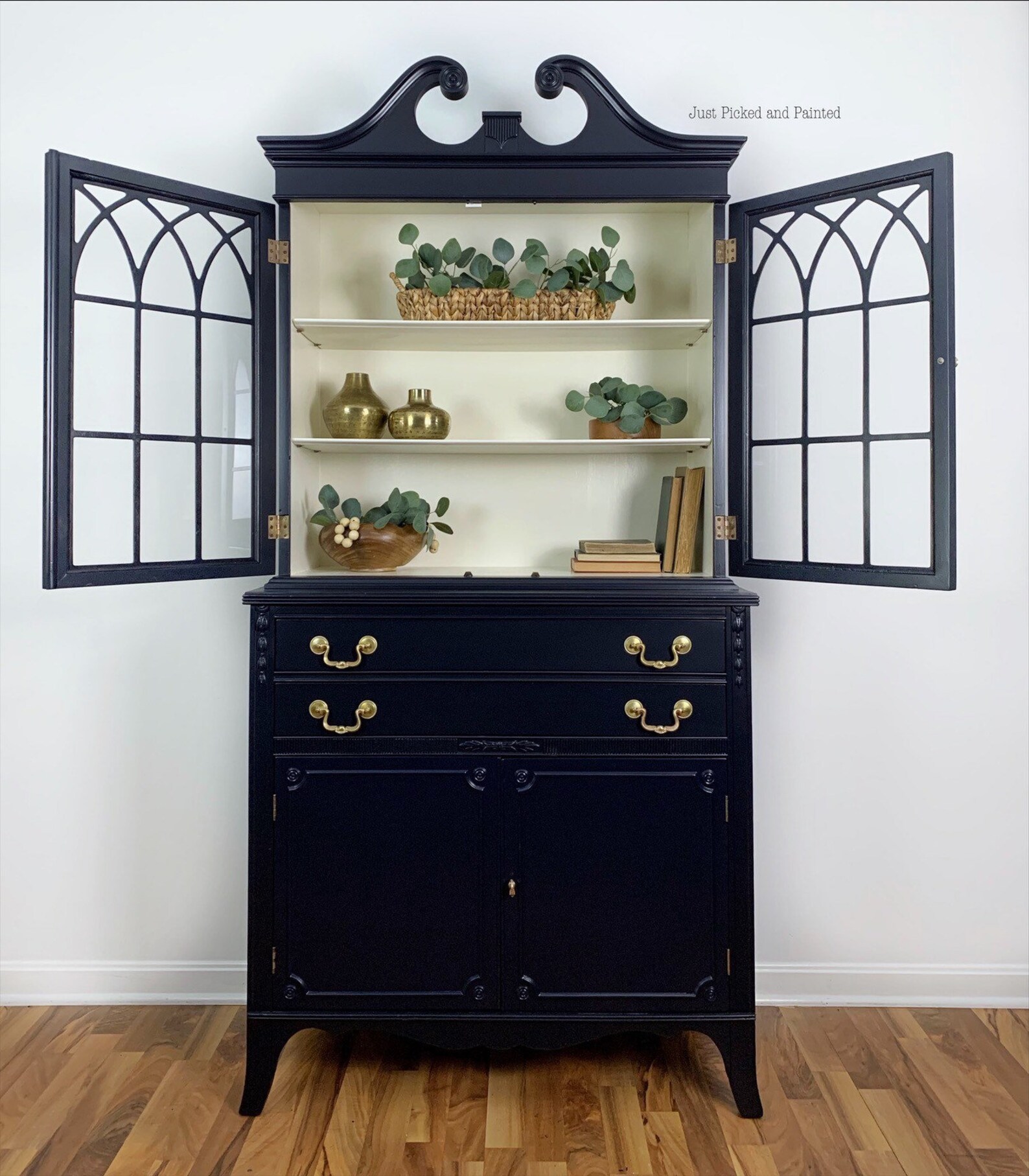 SOLDNavy China navy hutch painted hutch painted Etsy