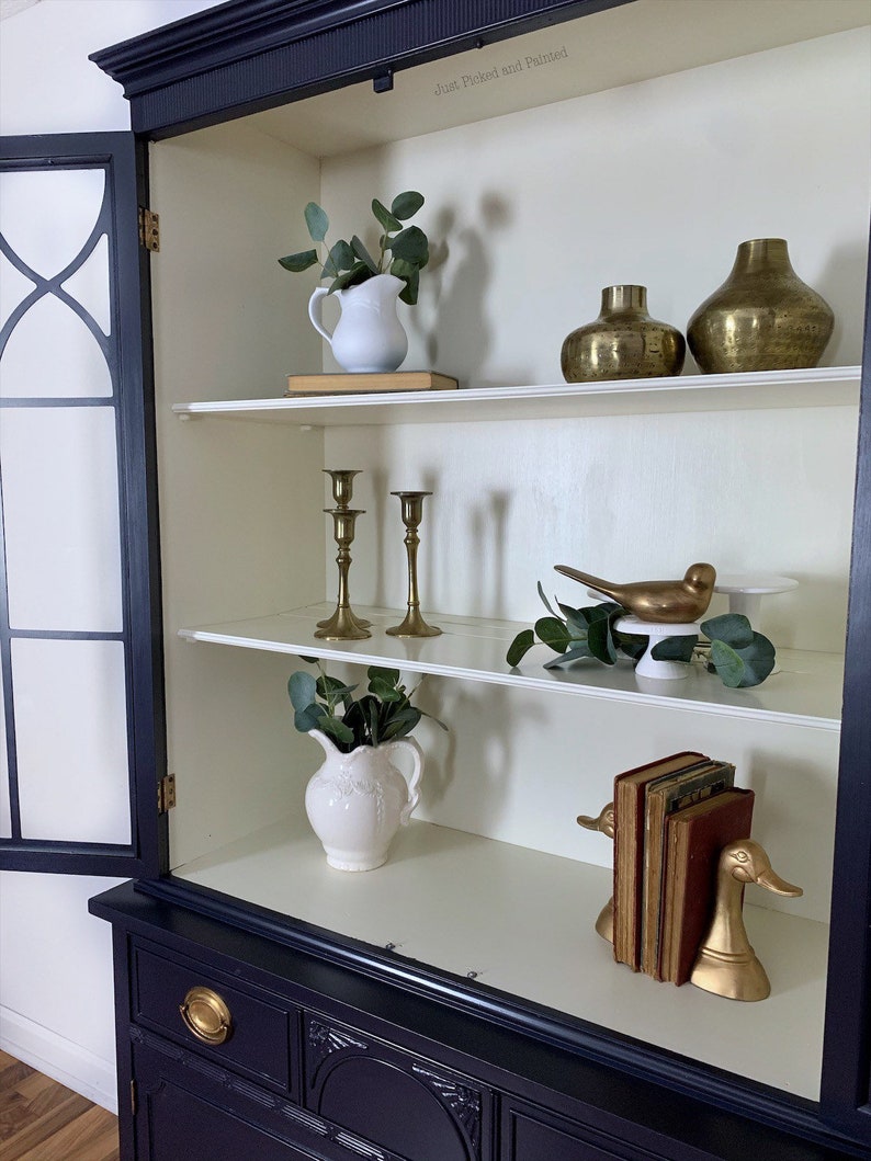 SOLDNavy Hutch navy china painted china Etsy