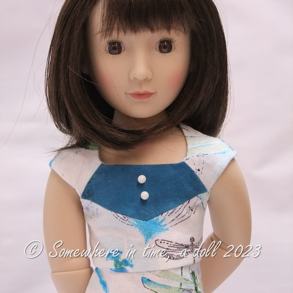 Uniquely constructed dress for 16-inch dolls such as A Girl For All Time®