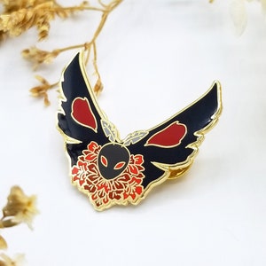 Mothman Hard Enamel Pin | Cryptid Collection | North American Mythology Art Pin