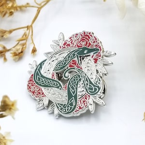Jormungandr Hard Enamel Pin | Norse Collection | World Serpent Mythology Art Pin