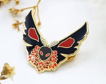Mothman Hard Enamel Pin | Cryptid Collection | North American Mythology Art Pin