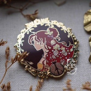 Persephone Hard Enamel Pin | Fated Lovers Collection | Unique Fantasy Art Pin