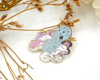 Cloudopus | Sealestial Collection | Unique Surrealist Cloud Octopus Art Pin