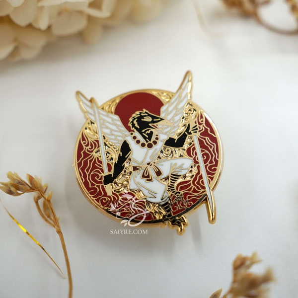 Tengu Enamel Pin | Japanese Collection | Unique Fantasy Mythology Art Pin