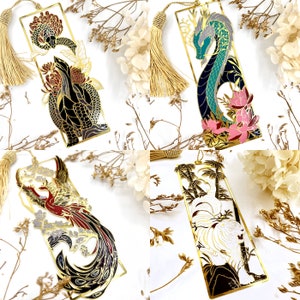 The Four Guardians Individual Metal Bookmarks | Book Lover Gift | Limited Edition Designs Featuring Tiger, Turtle, Phoenix, and Dragon