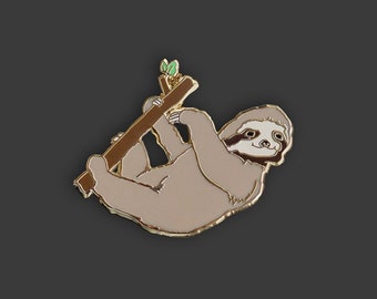 Sloth Pin | Slothy the Heroic Sloth Hard Enamel Pin | Doheny NYC Whimsical Wildlife