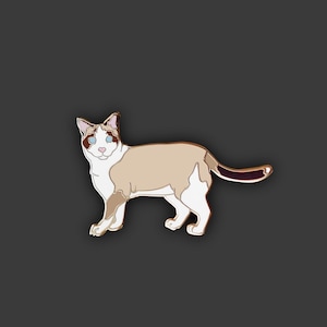 Snowshoe Cat Hard Enamel Pin: Winnie the Silky Cat