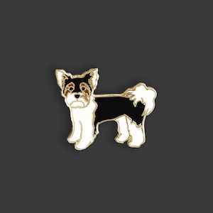 Biewer Terrier Pin | Brinkley Evan the Biewer Terrier Hard Enamel Pin | Doheny NYC Darling Dogs