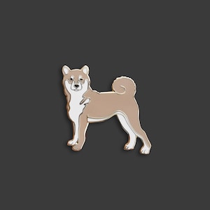Pin de esmalte duro Shiba Inu: Quinn, el perro tierno y delicado