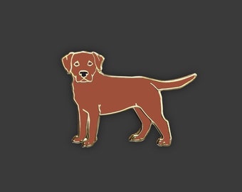 Red Fox Lab Hard Enamel Pin: Doheny NYC Darling Dogs