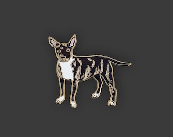 Pit Bull Mix Pin | Conor the Corndog Pit Bull Terrier Mix Hard Enamel Pin | Doheny NYC Darling Dogs