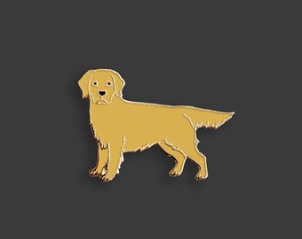 Golden Retriever Pin | Maggie the Gorgeous Golden Retriever Hard Enamel Pin | Doheny NYC Darling Dogs