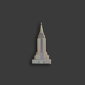 New York Art Deco Skyscraper Pin | Doheny NYC New York Icons | The Art Deco Skyscraper Hard Enamel Pin