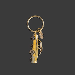 NYC Vintage Cab Taxi Keychain Bag Charm | Vintage Cab Hard Enamel Keychain | Doheny NYC