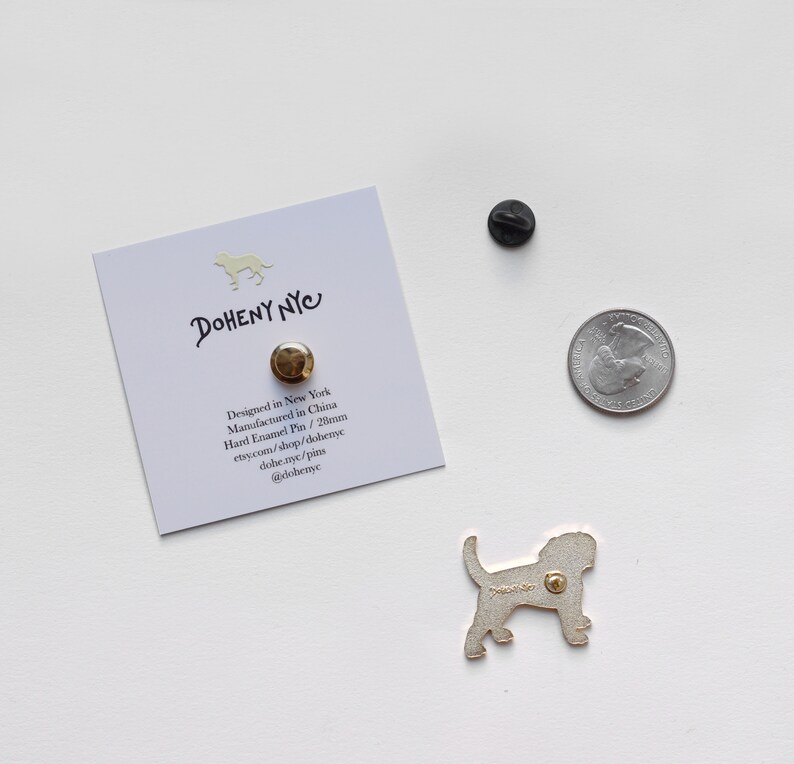 Beagle Pin Sir Nigel the Beagle Who Gets in Trouble Hard Enamel Pin Doheny NYC Darling Dogs