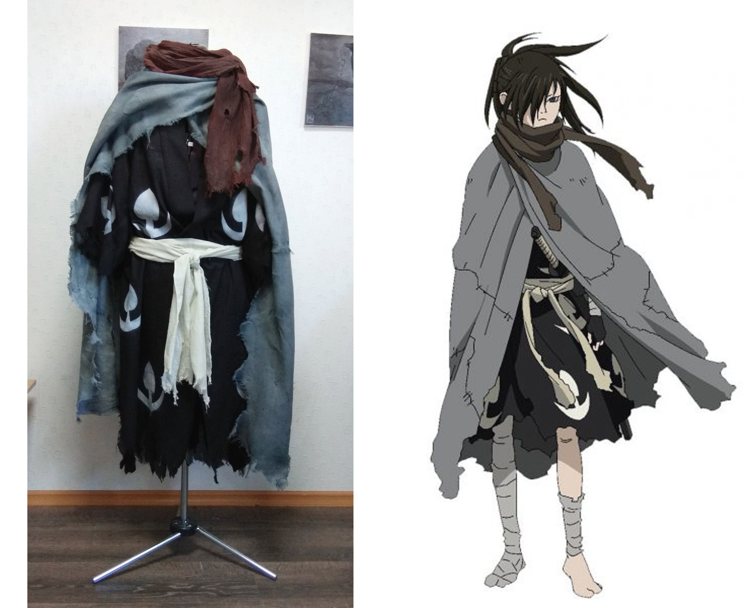 Dororo 2019 Hyakkimaru Cosplay Costume Kimono Cape Anime Manga Halloween Yo...