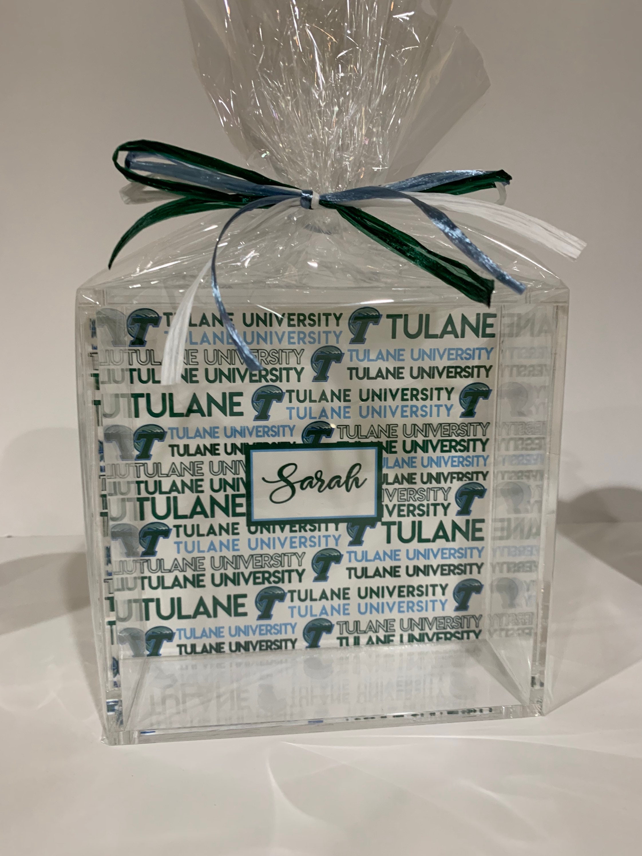 6"Square Lucite Tray With Personalized As You Like It, College Themed, Gift for Graduation