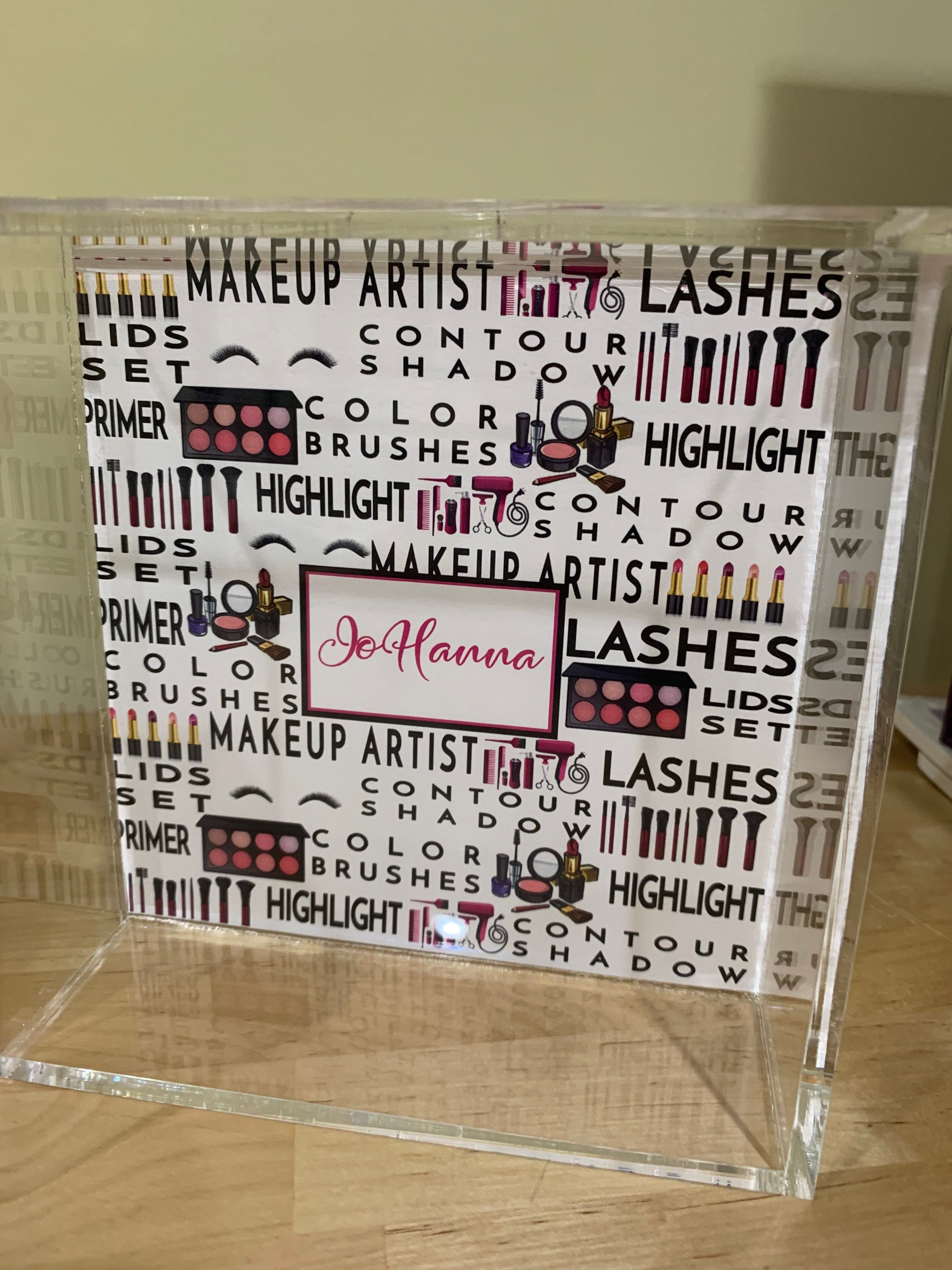 6"Square Lucite Tray With Personalized As You Like It, College Themed, Gift for Graduation