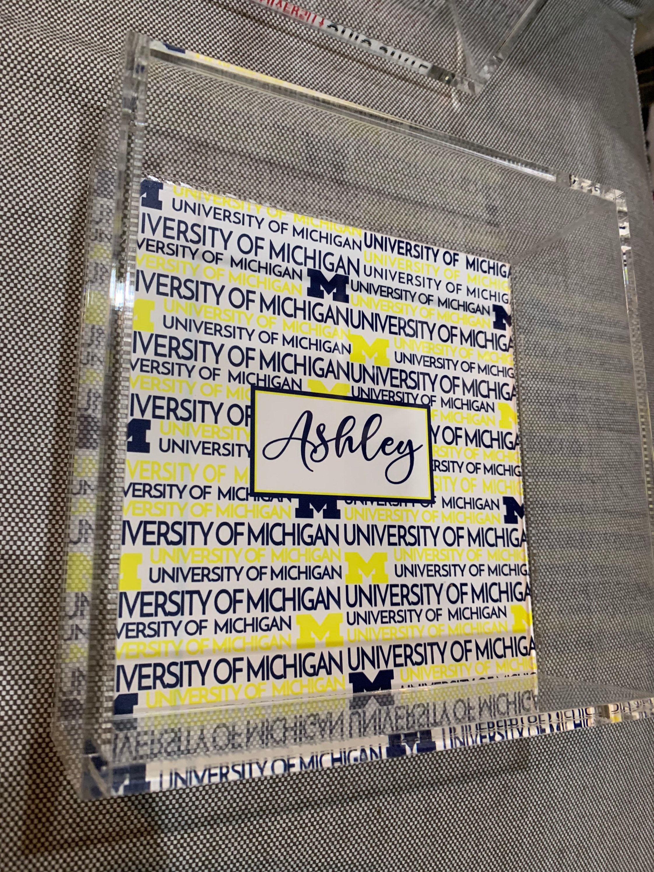 6"Square Lucite Tray With Personalized As You Like It, College Themed, Gift for Graduation