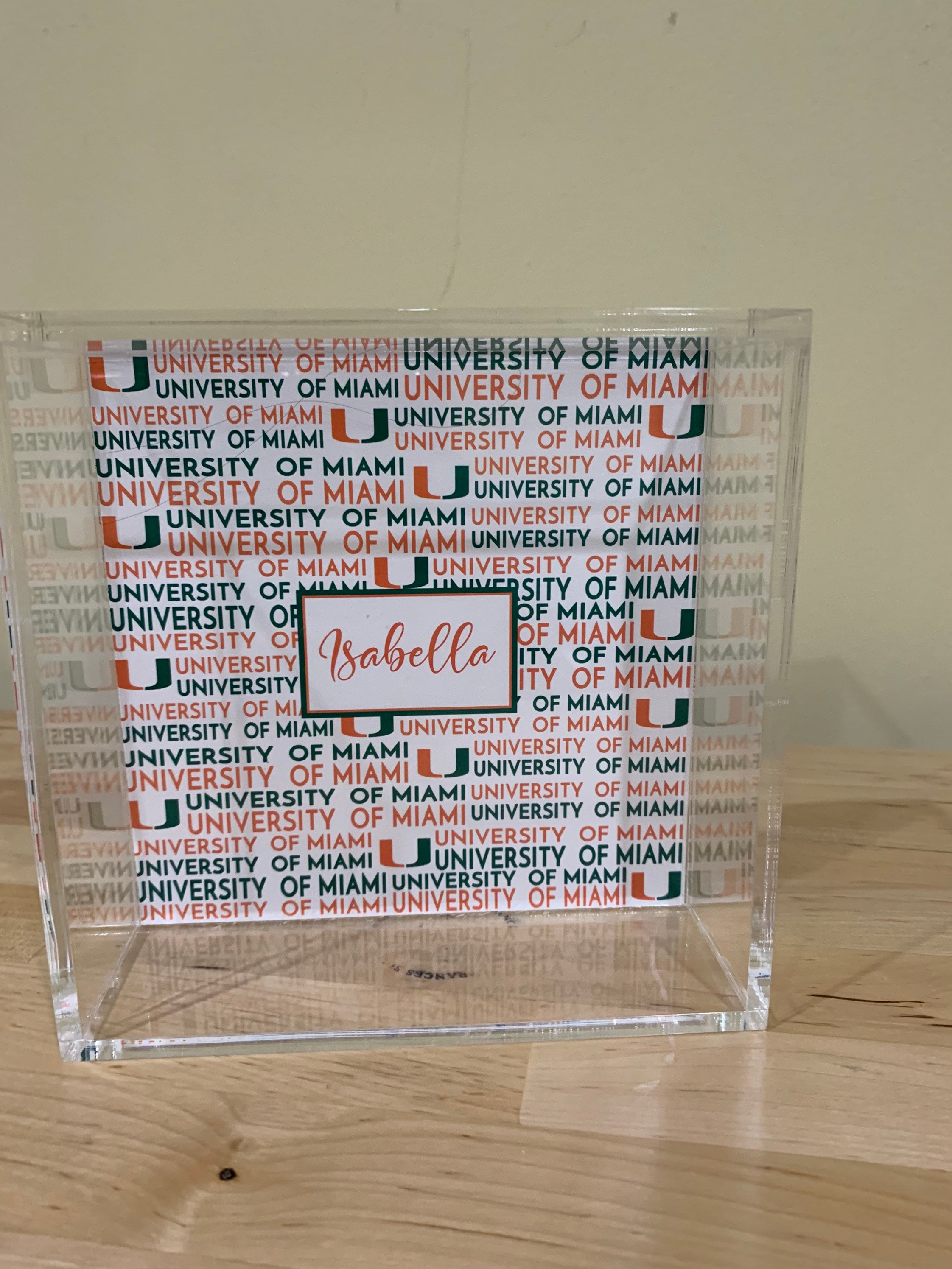 6"Square Lucite Tray With Personalized As You Like It, College Themed, Gift for Graduation
