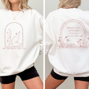 The Archer and The Fox Sweatshirt, Once Upon A Broken Heart, Bookish Sweatshirt, Fantasy Books Jumper, Reader Sweater, Bookish Apparel