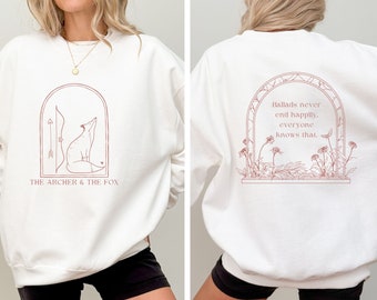 The Archer and The Fox Sweatshirt, Once Upon A Broken Heart, Bookish Sweatshirt, Fantasy Books Jumper, Reader Sweater, Bookish Apparel