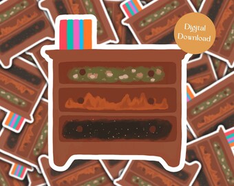 PRINTABLE/DIGITAL ACOTAR Inspired Archeron Sisters Dresser Sticker, Bookish Sticker, Kindle Sticker, Book Club Sticker, Reader Sticker Gift