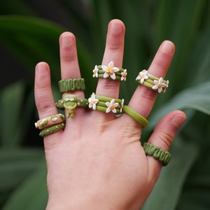 Polymer clay rings / Statement jewellery