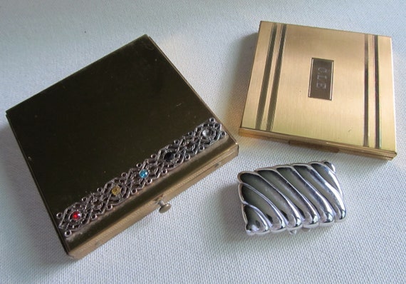 Nice Lot 3 Vintage Compacts - Elgin American w/ Bo
