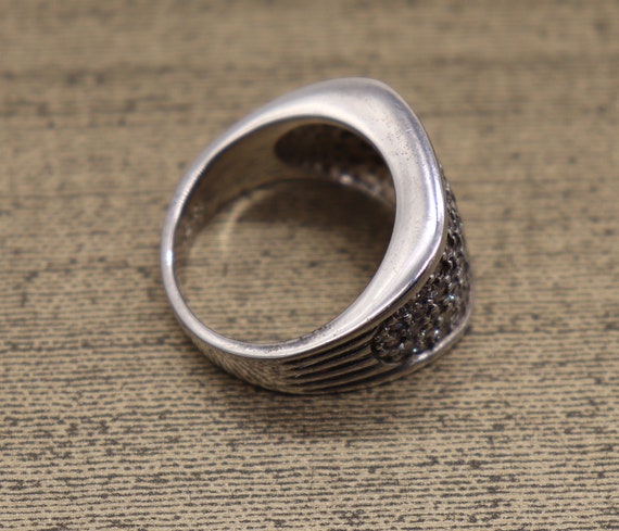 Vintage Sterling Silver Ring Signed SETA 925 Clea… - image 2
