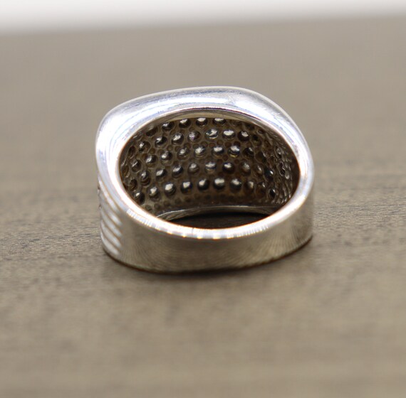 Vintage Sterling Silver Ring Signed SETA 925 Clea… - image 5