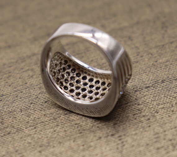 Vintage Sterling Silver Ring Signed SETA 925 Clea… - image 6