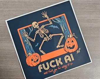 Boo AI | Anti-AI Art Sticker | Glossy Sticker