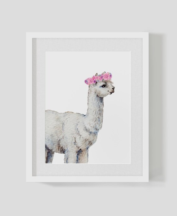 llama nursery print