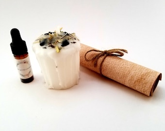 Protection Spell Kit: Ritual Oil, Candle & Incantation