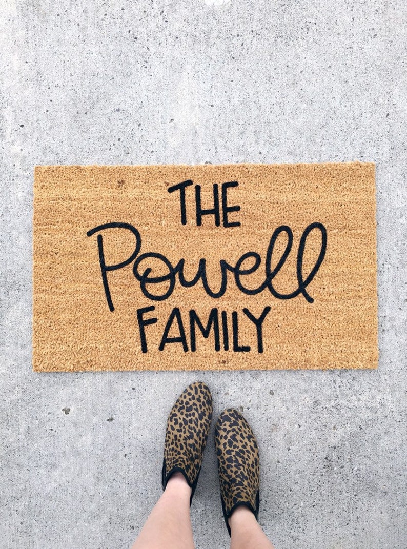 Custom Family Name Doormat . Wedding Gift . Personalized Etsy