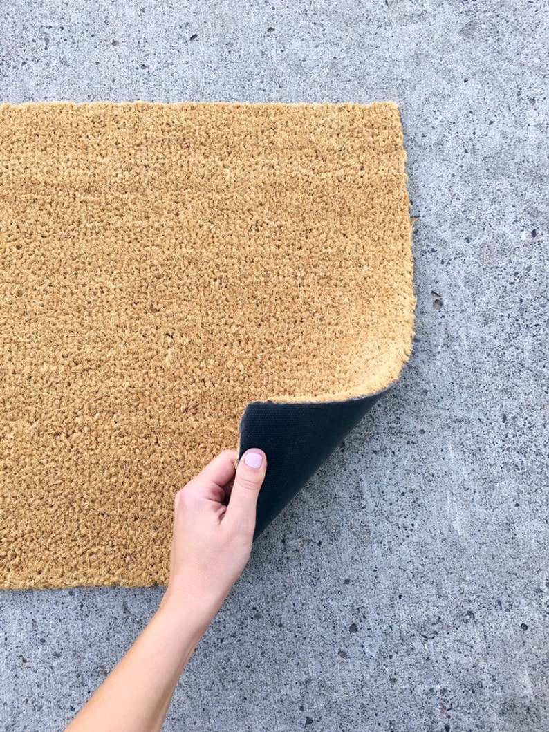 oh hi mini doormat . hello welcome mat . wedding gift . mini door mat . bridesmaid gift . housewarming gift . gift for her . outdoor mat image 2