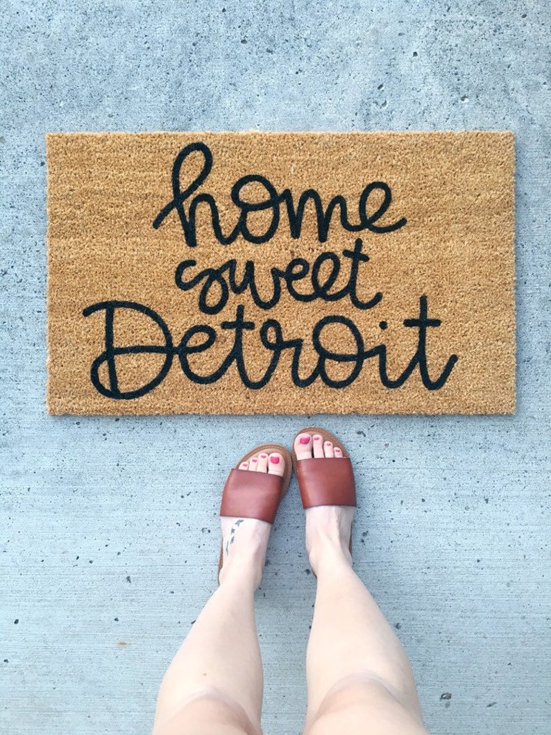 custom city welcome mat . custom state doormat . personalized doormat . custom wedding gift . home sweet home doormat . housewarming gift image 4