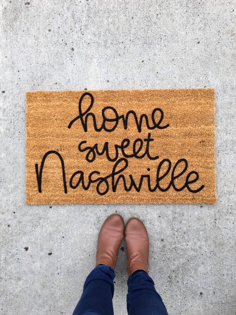 custom city welcome mat . custom state doormat . personalized doormat . custom wedding gift . home sweet home doormat . housewarming gift image 5