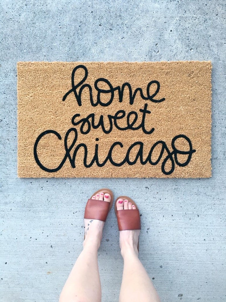 custom city welcome mat . custom state doormat . personalized doormat . custom wedding gift . home sweet home doormat . housewarming gift image 6