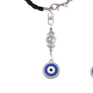 Car Ornament, Blue Evil Eye Rear View Mirror Charm, Car Accessories, Evil Eye Car Mirror Charm, Evil Eye Bag Charm,Personalized gift for her