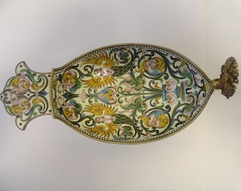 Antikes russisches Silber 84 Cloisonne schattiert Emaille Kovsh