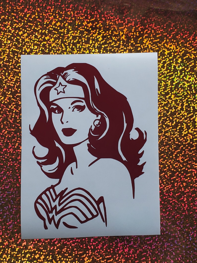 Wonder Woman Superhero Vinyl Decal Sticker Car Etsy