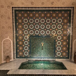 Palma Mosaic Border, 12&quot; x 5&quot; x 1/2&quot;, Black and White