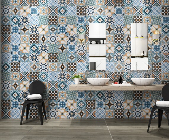 Mix Patchwork 8 X Ceramic Tile For, How Much Does It Cost To Install Ceramic Wood Tiles In Denmark