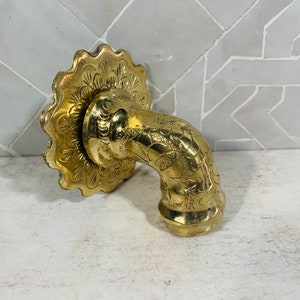 Moroccan Brass Faucet, Gold Finish, 3 in Spout
